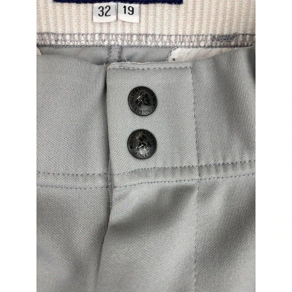 Victory Custom Athletic Mens Baseball Pants Grey 32x18 & 32x19 USA Made Lot of 2